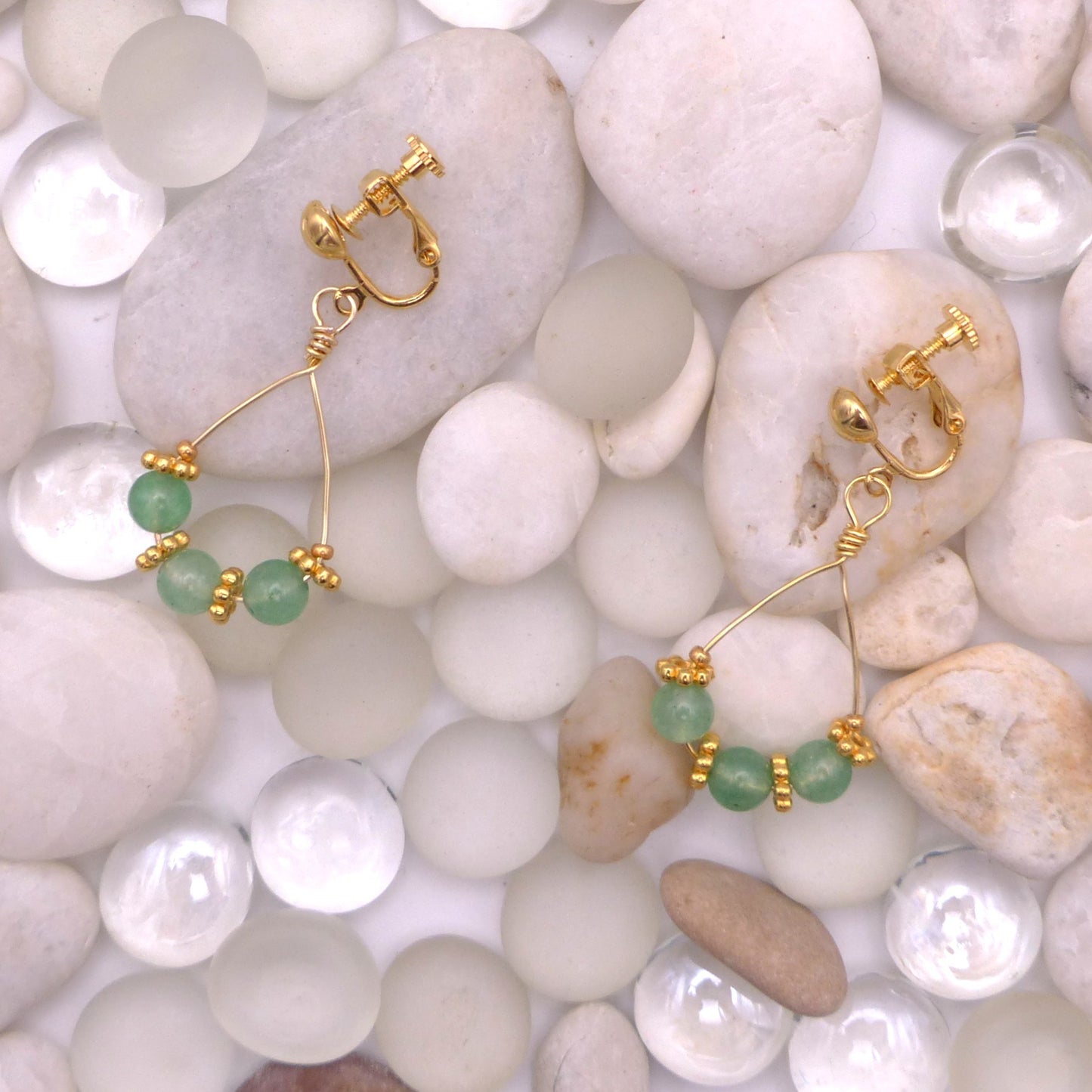 Boucles d'oreilles Badine Aventurine