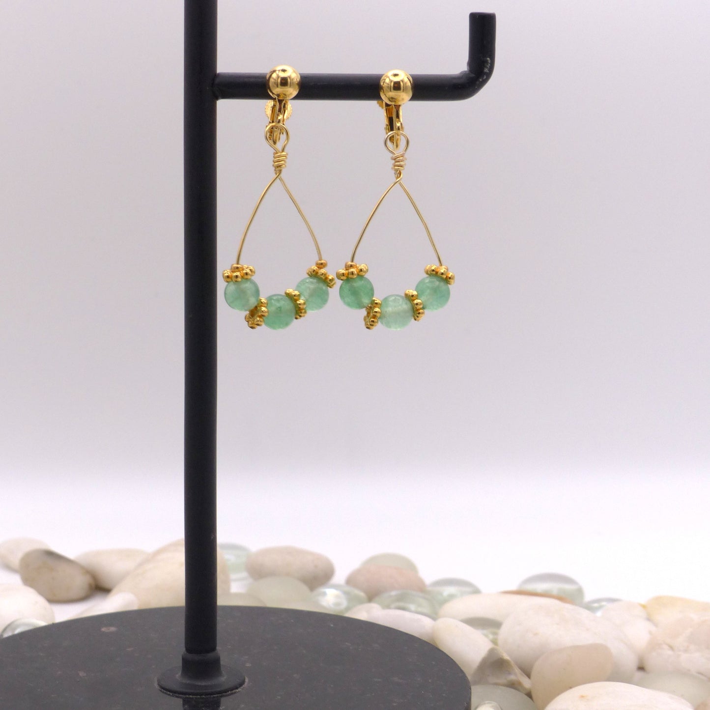 Boucles d'oreilles Badine Aventurine