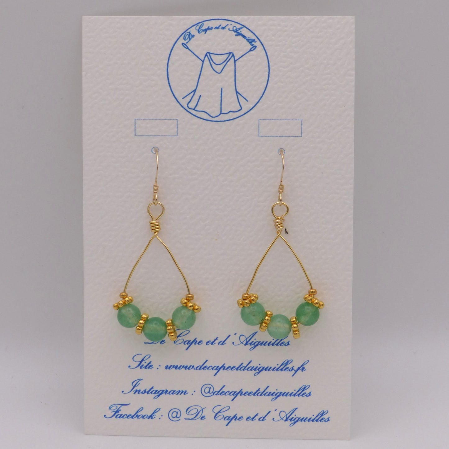 Boucles d'oreilles Badine Aventurine