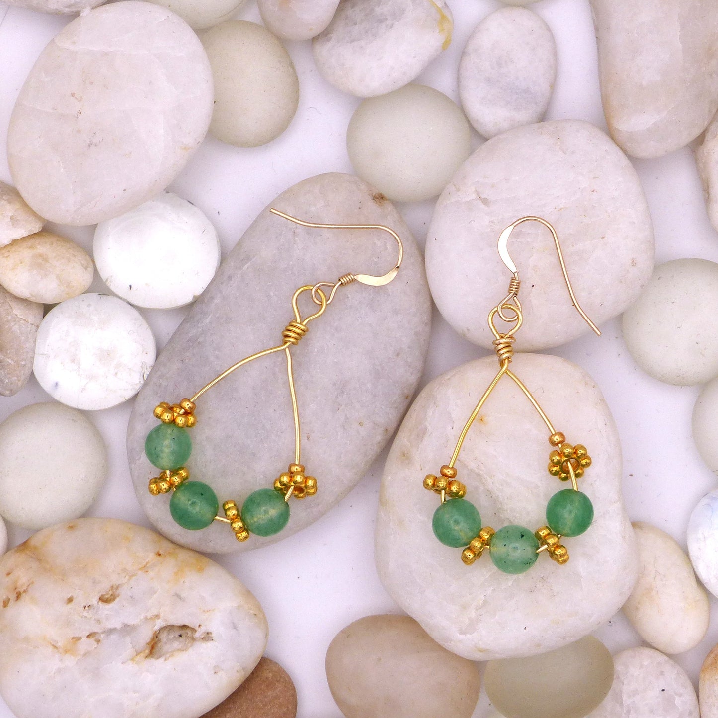 Boucles d'oreilles Badine Aventurine
