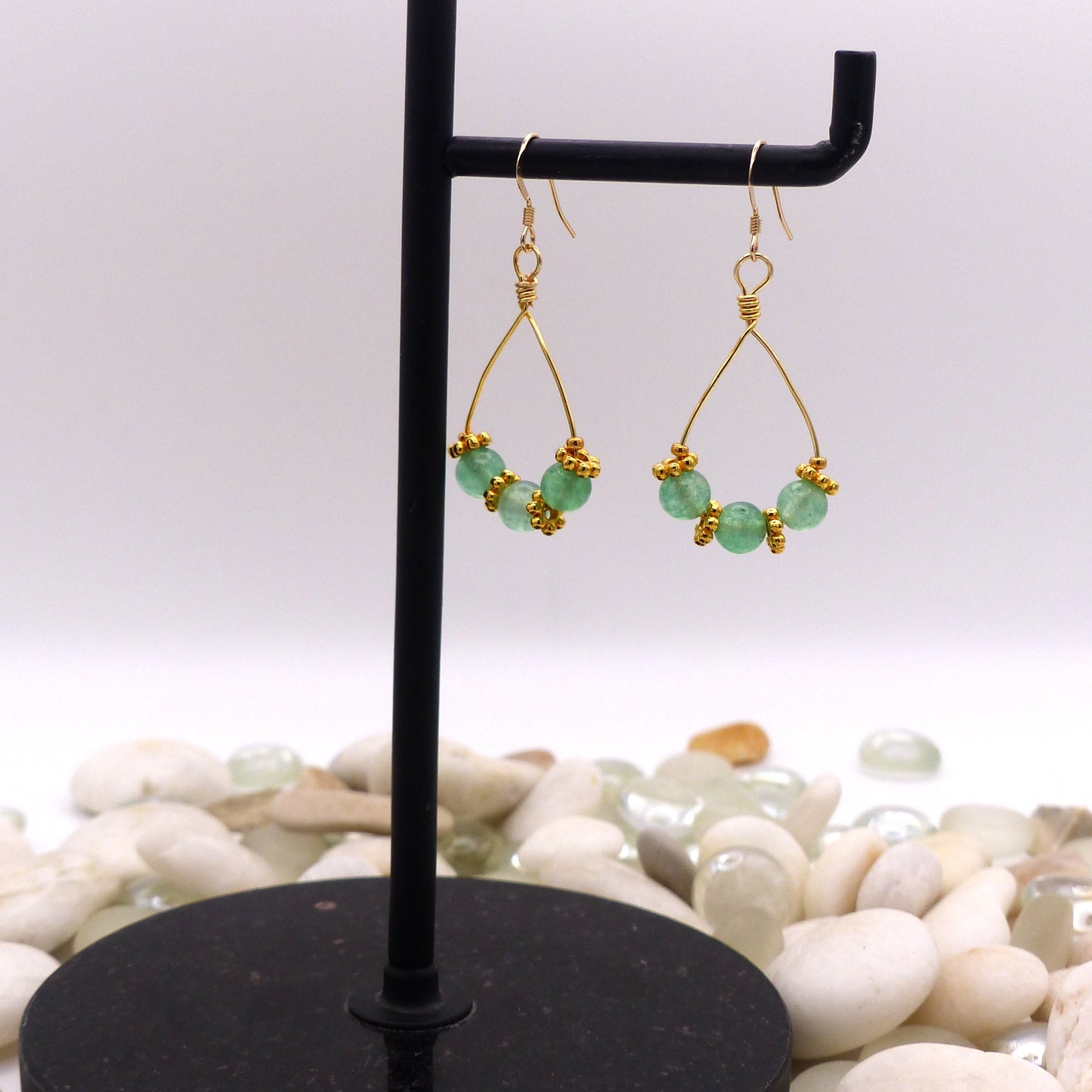 Boucles d'oreilles Badine Aventurine