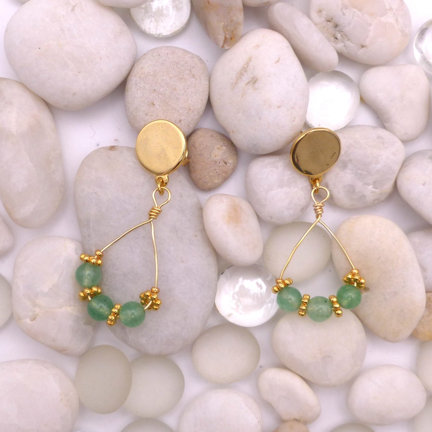 Boucles d'oreilles Badine Aventurine