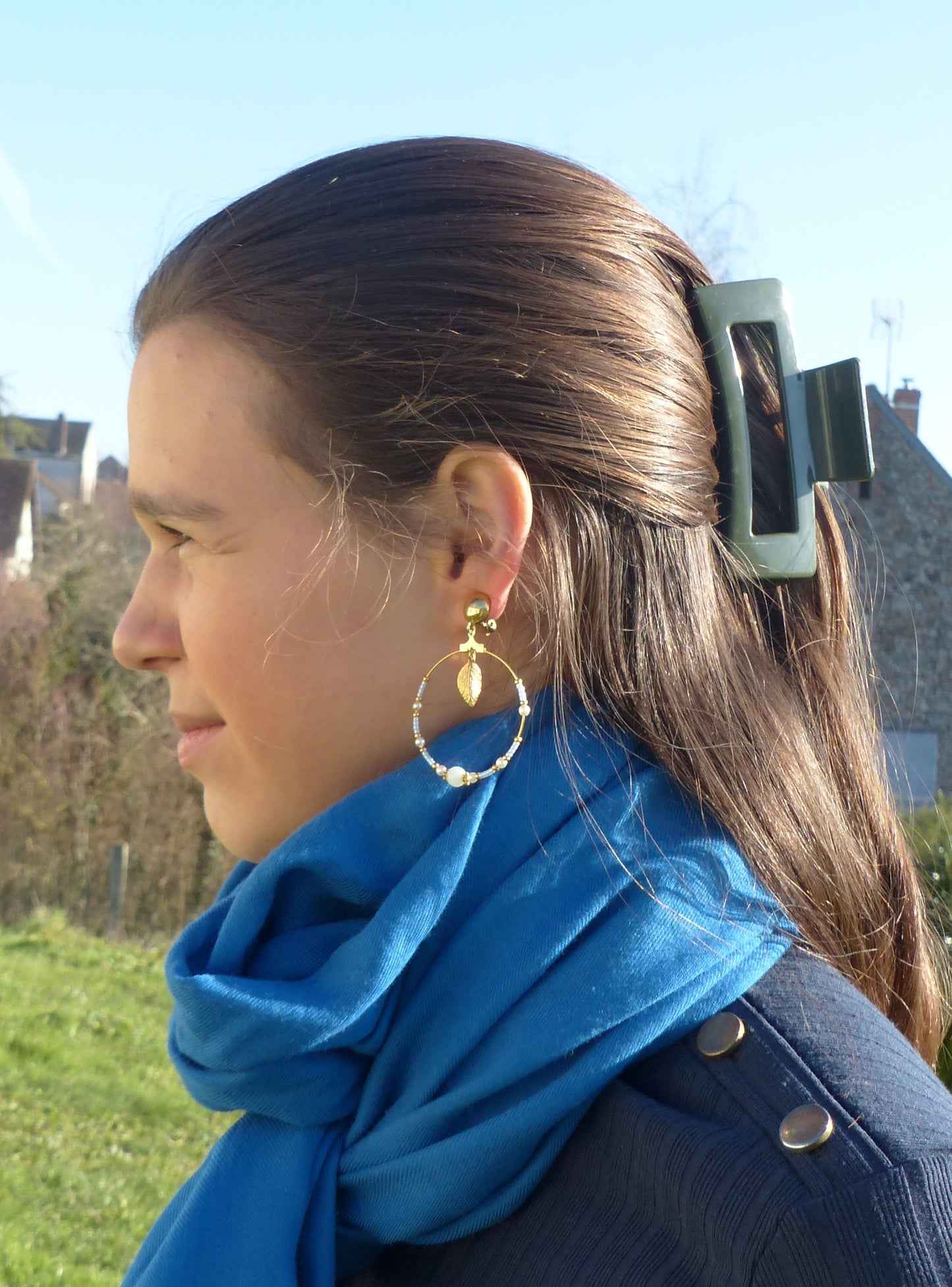 Boucles d'oreilles Almanarre Bleu Ciel