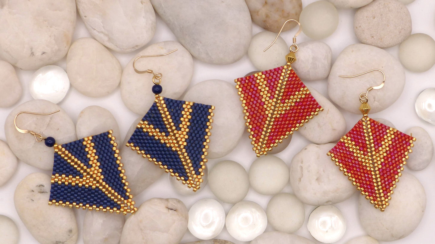 Boucles D'Oreilles Sylvabelle Bleu Navy