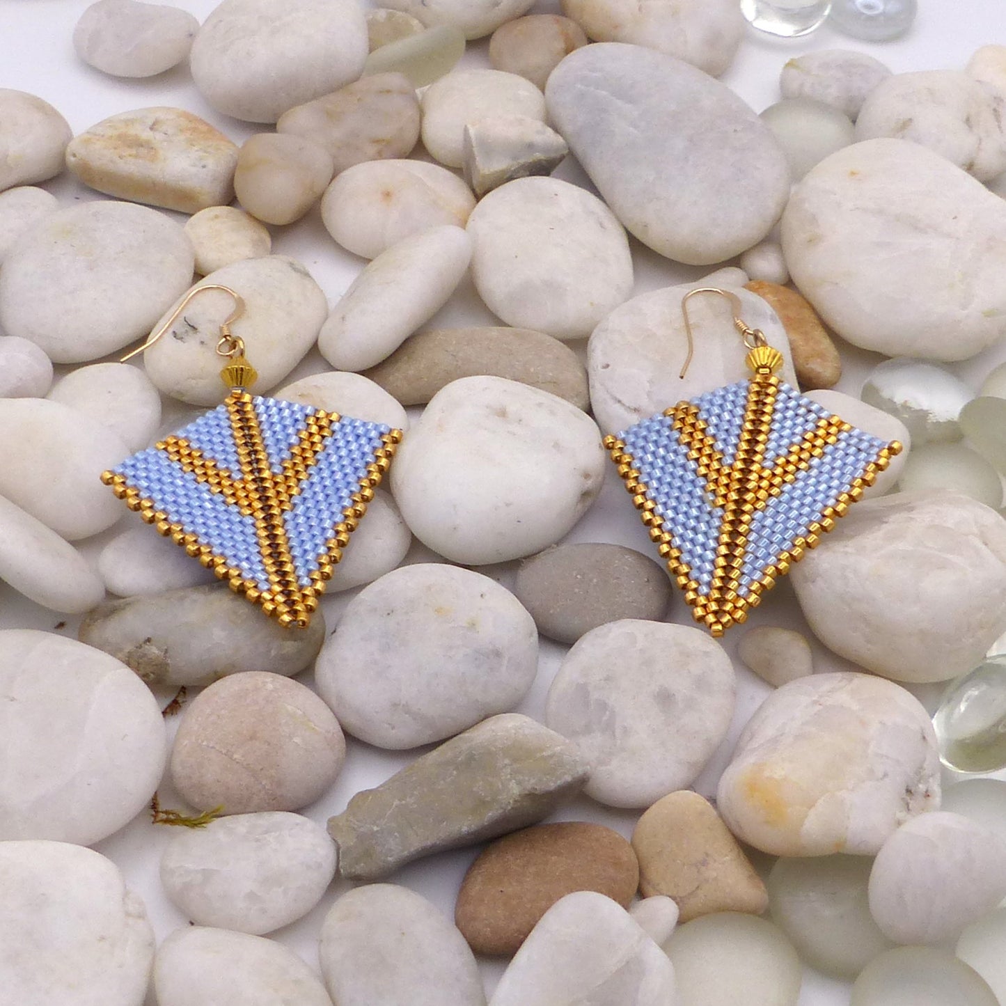 Boucles D'Oreilles Sylvabelle Bleu ciel
