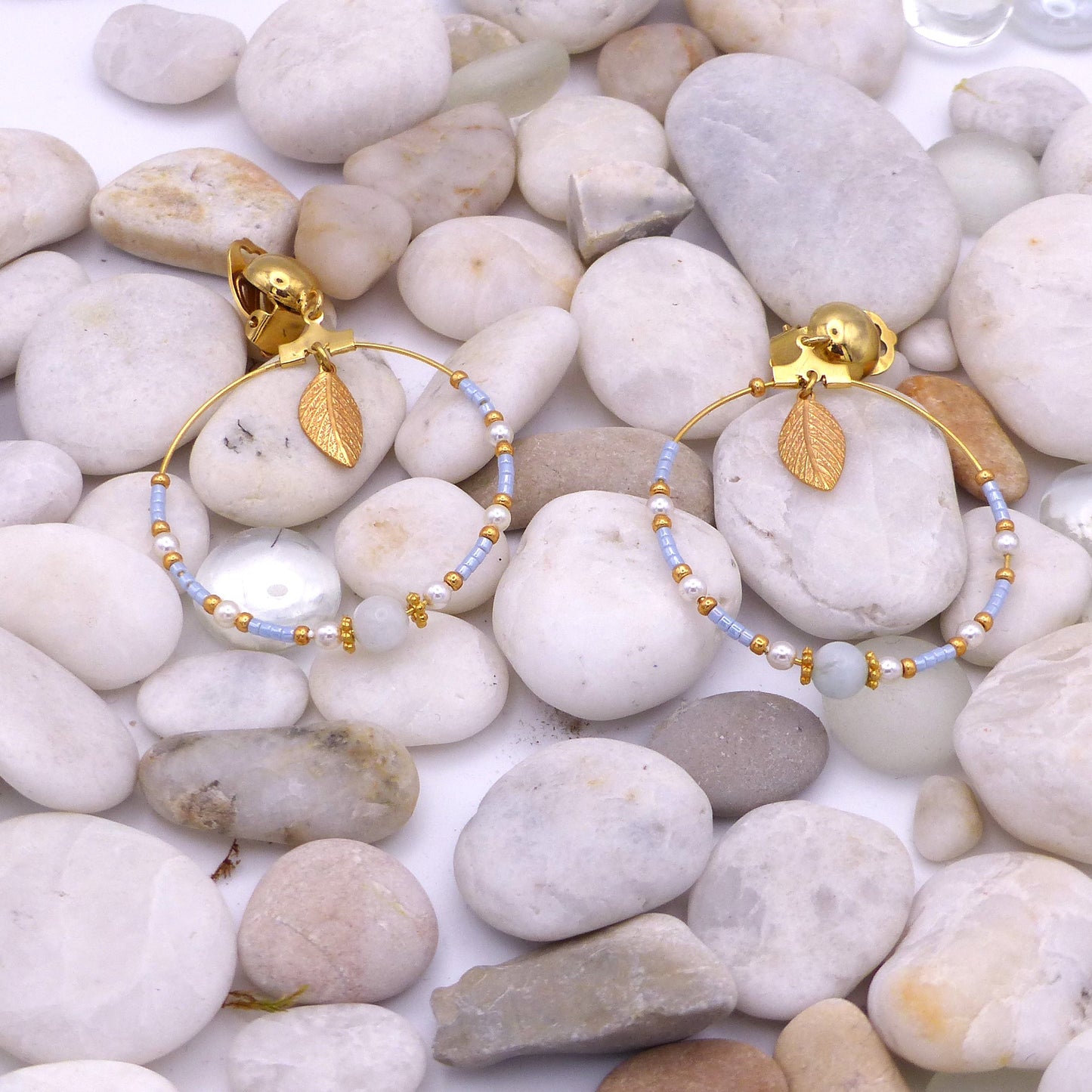 Boucles d'oreilles Almanarre Bleu Ciel