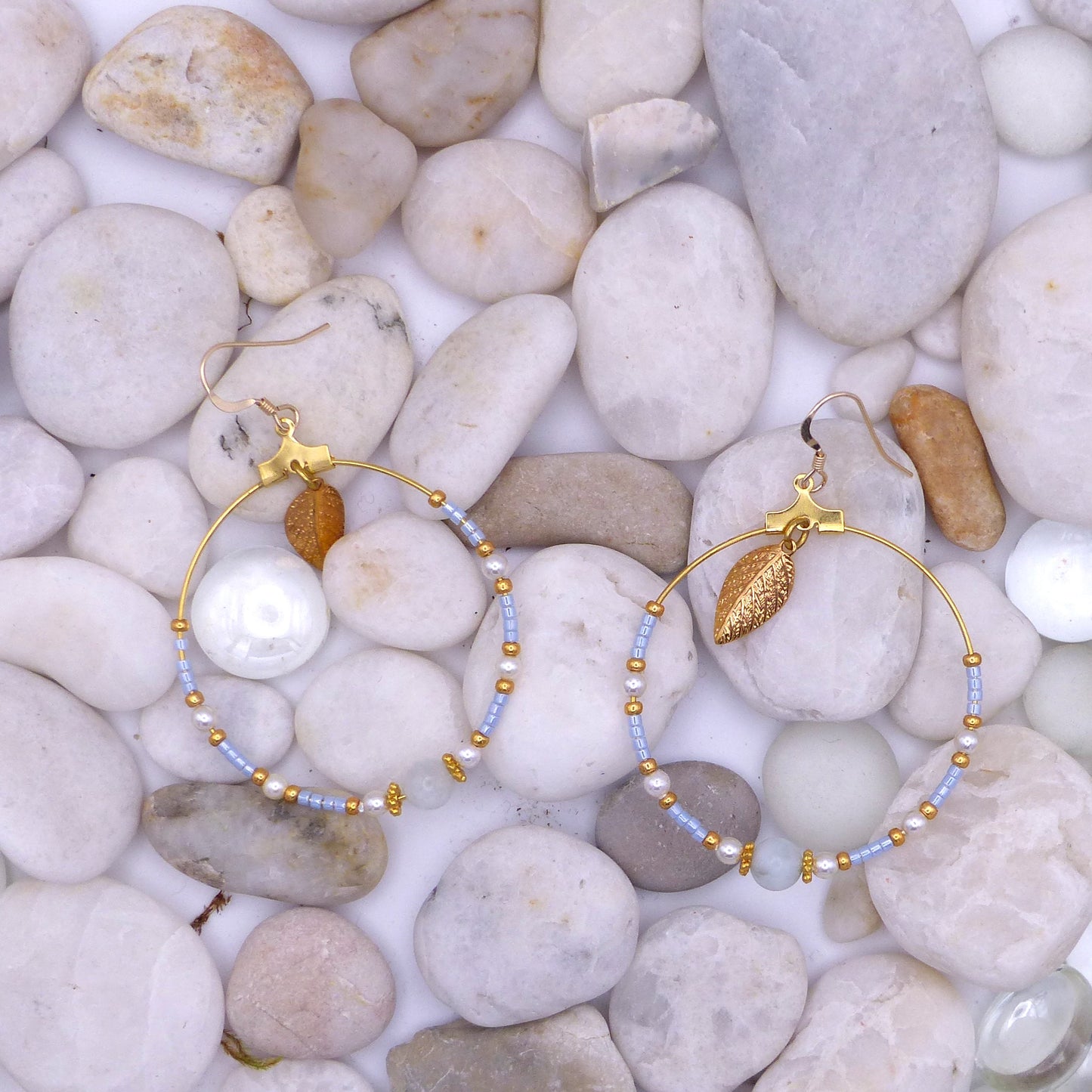 Boucles d'oreilles Almanarre Bleu Ciel