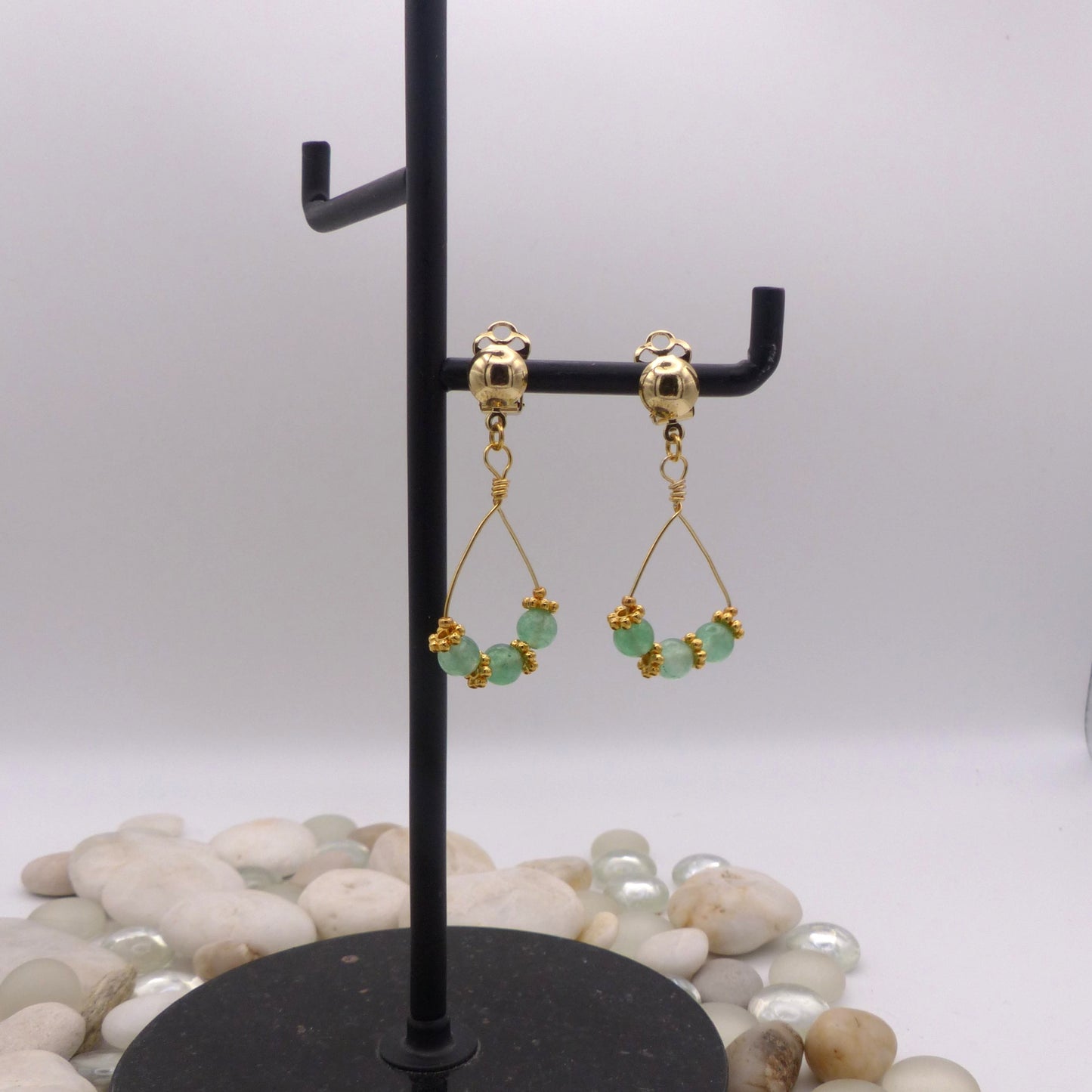Boucles d'oreilles Badine Aventurine