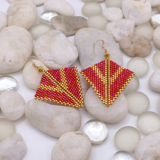 Boucles D'Oreilles Sylvabelle Rouge