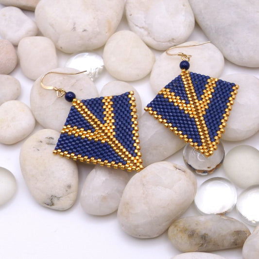 Boucles D'Oreilles Sylvabelle Bleu Navy