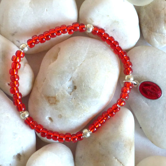 Bracelet Chapelet avec une médaille miraculeuse - Enfant