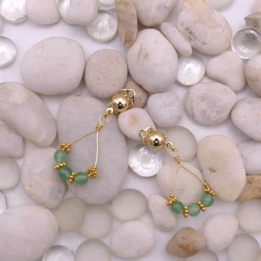 Boucles d'oreilles Badine Aventurine